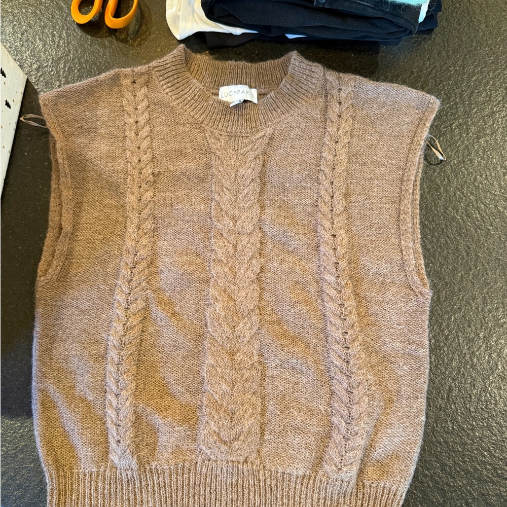 Lucy Paris Cozy Knit Sweater Vest